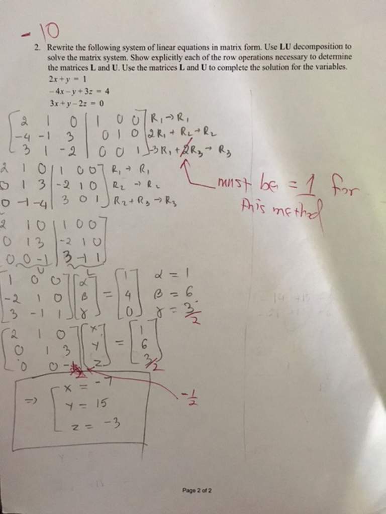 Solved Rewrite the following system of linear equations in Chegg