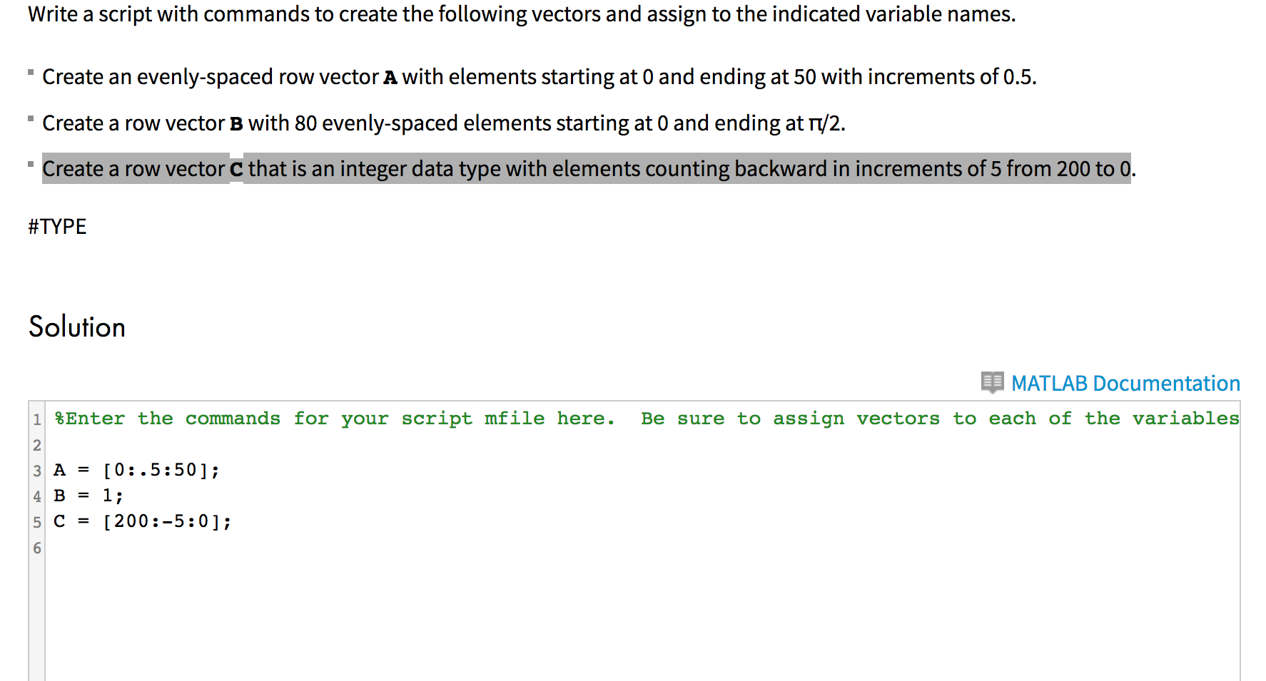 Solved MATLAB Need help with B and C. I dont know why C is