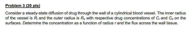 Solved Problem 3 (20 pts Consider a steady-state diffusion | Chegg.com