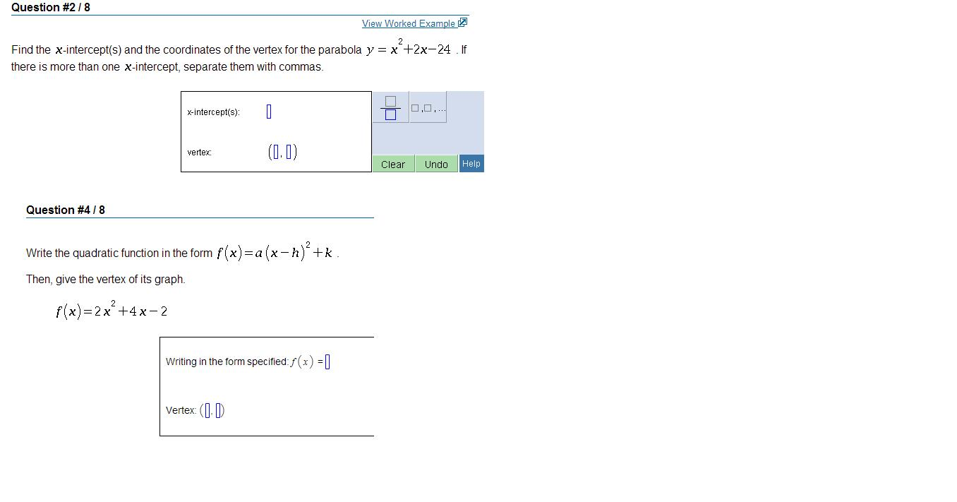 Solved Find The X Intercept S And The Coordinates Of The Chegg Com