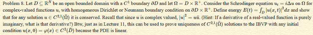 Solved Problem 8 Let D C RN be an open bounded domain with a | Chegg.com