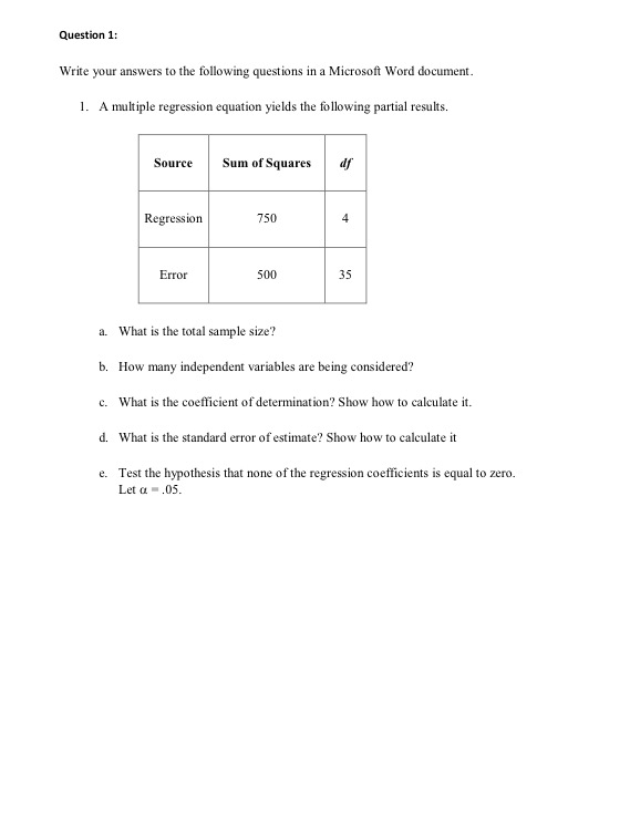 Solved Write Your Answers To The Following Questions In A Chegg