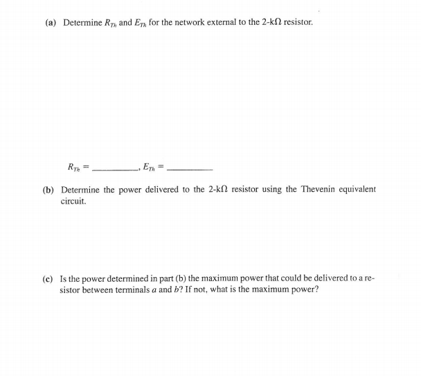 Solved 1. For the network of Fig. 12.10 6 k2 E36 v FIG.