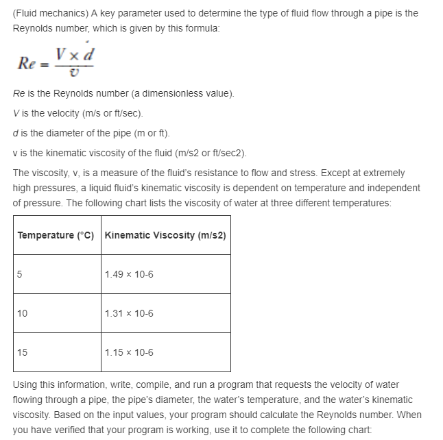 Solved (fluid Mechanics) A Key Parameter Used To Determine 