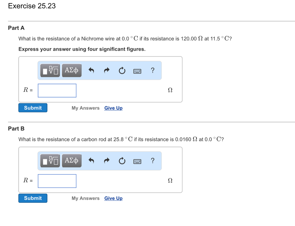 Solved What is the resistance of a Nichrome wire at 0.0