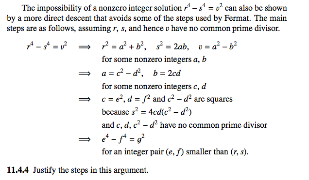 the-impossibility-of-a-nonzero-integer-solution-r-4-chegg