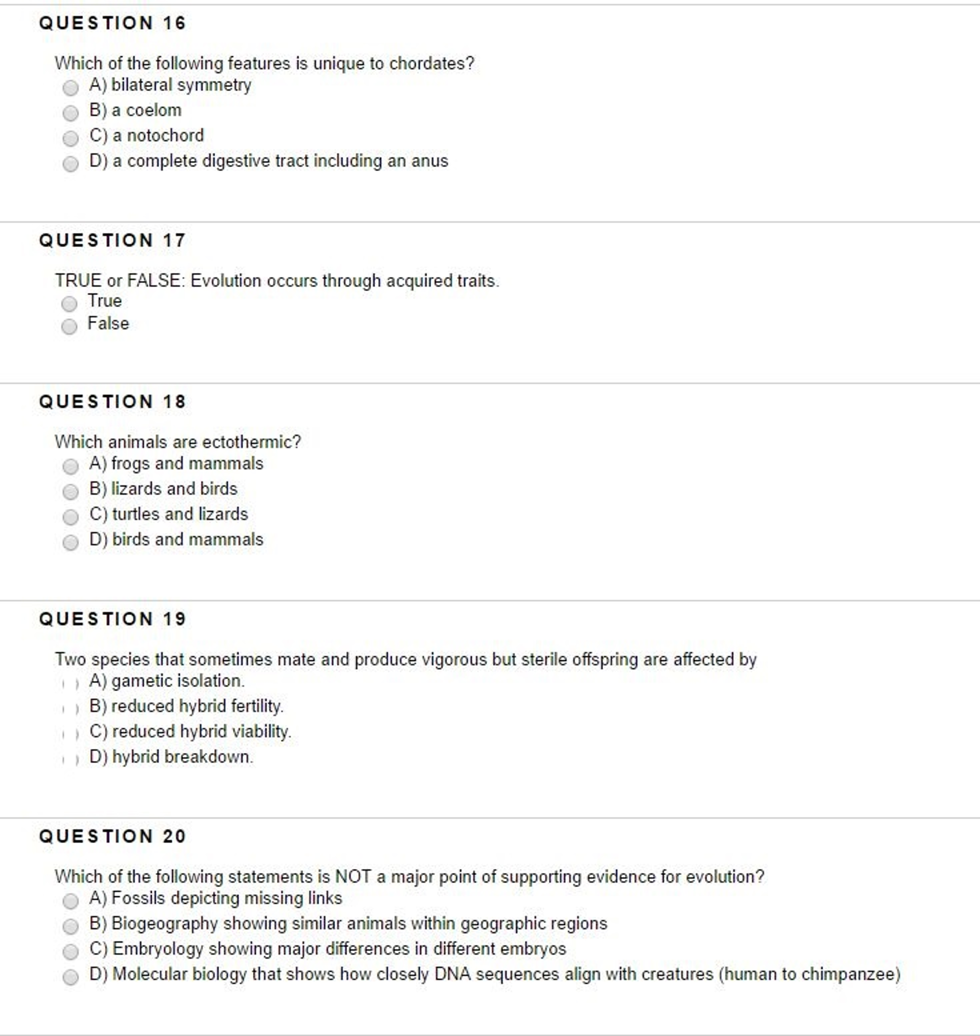 Solved Which of the following features is unique to