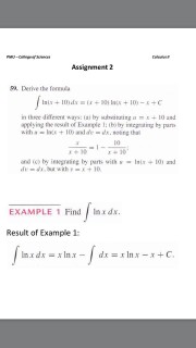 find the integral of ln x dx