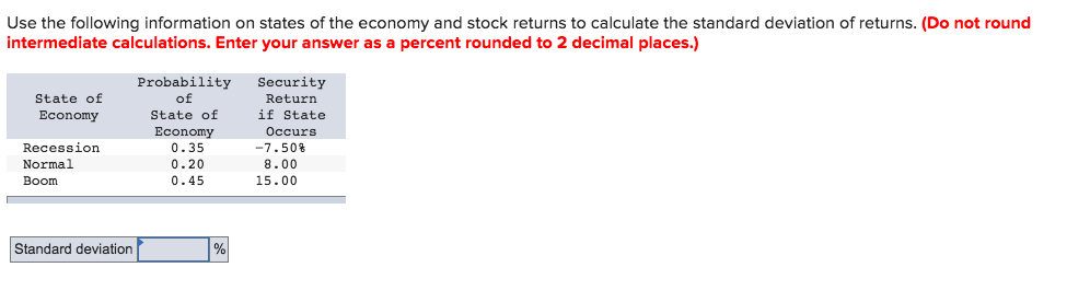 Solved Use the following information on states of the | Chegg.com