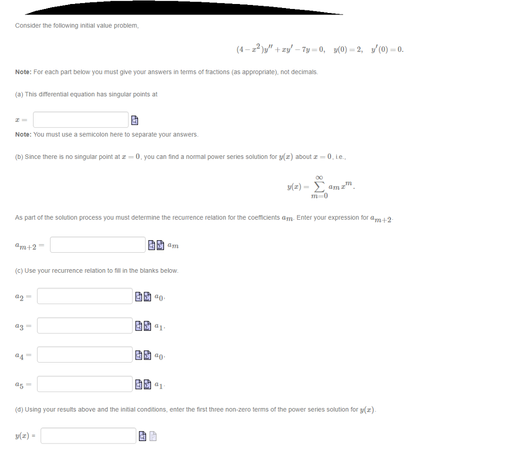 Solved Consider the following initial value problem (4-z2 | Chegg.com