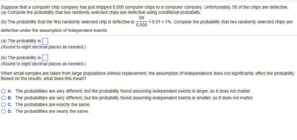 Solved Suppose That A Computer Chip Company Has Just Shipped Chegg Solved Suppose That A Computer Chip Company Has Just Shipped Chegg
