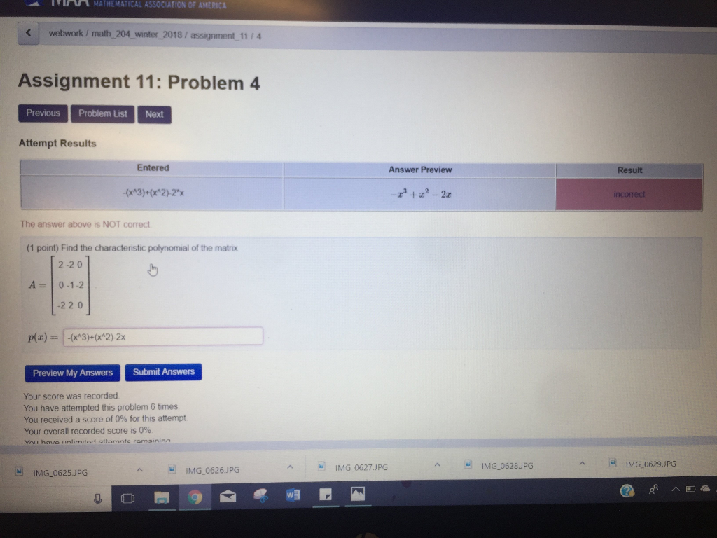 Solved IV MATHEMATICAL ASSOCIATION OF AMERICA webwork/ math | Chegg.com