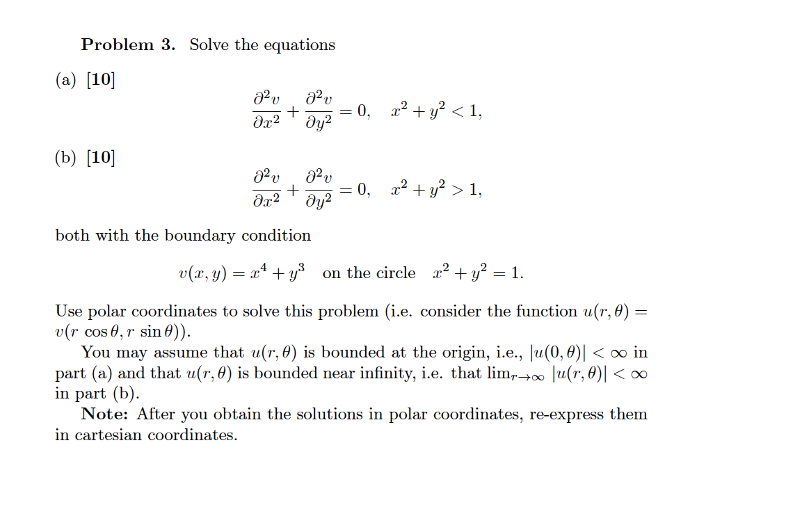 Solved Solve the equations partial differential^2 v/partial