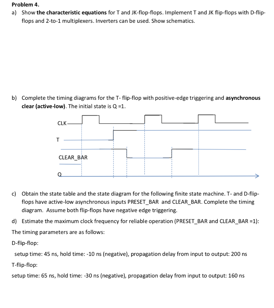 Solved Problem 4. a) Show the characteristic equations for T | Chegg.com