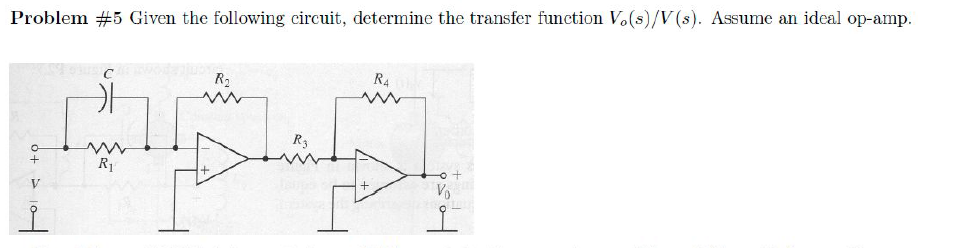 Given The Following Circuit, Determine The Transfer | Chegg.com