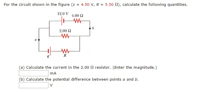 Solved For the circuit shown in the figure (epsilon = 4.50 | Chegg.com