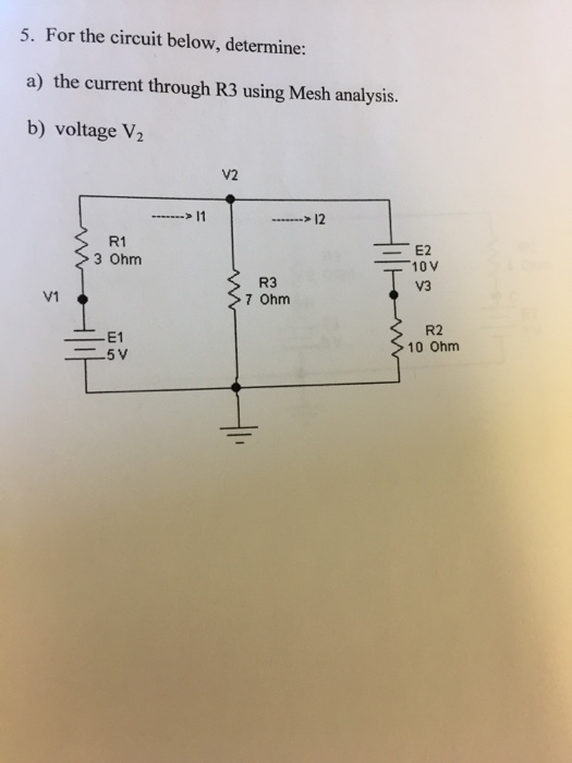 Solved For the circuit below, determine the current