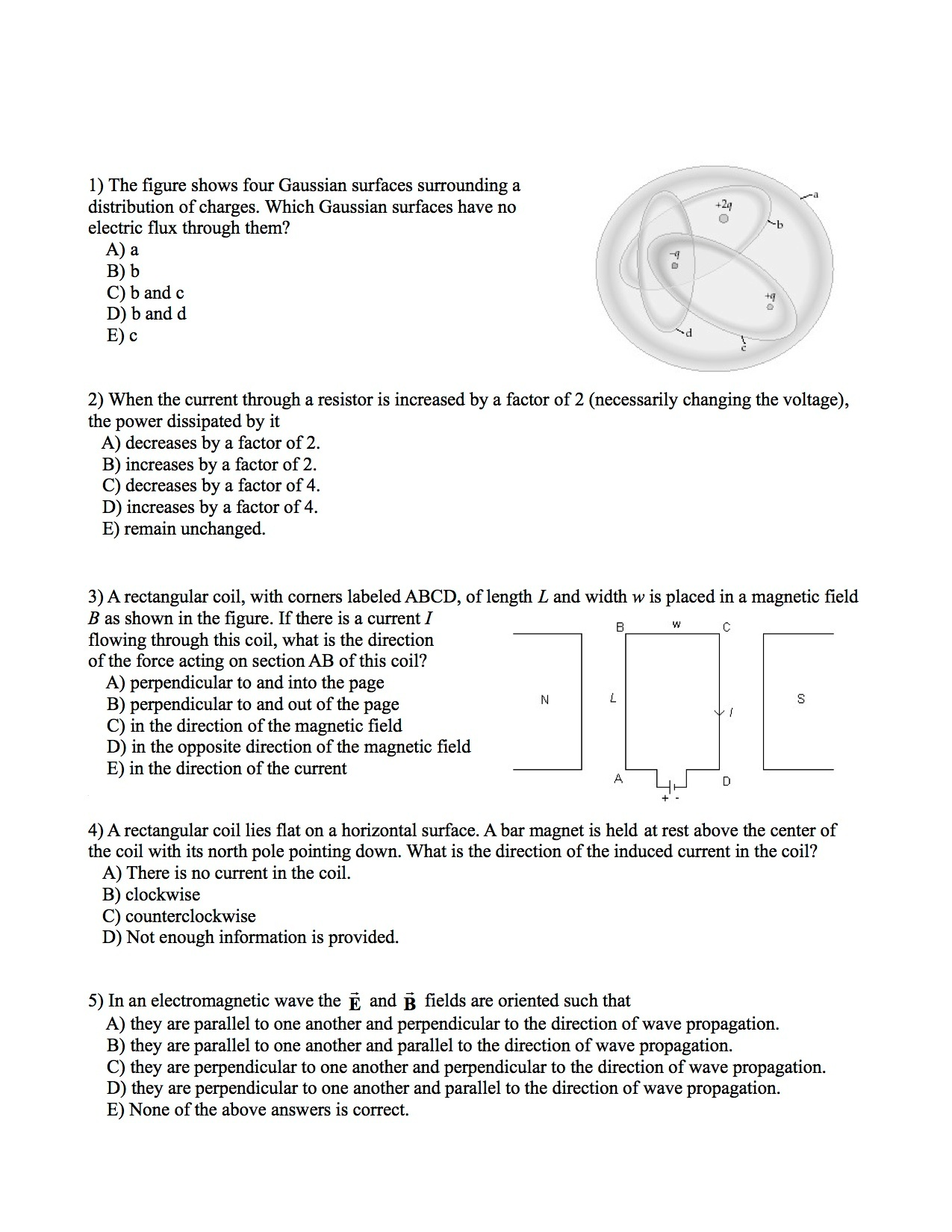 Solved The figure shows four Gaussian surfaces surrounding a | Chegg.com