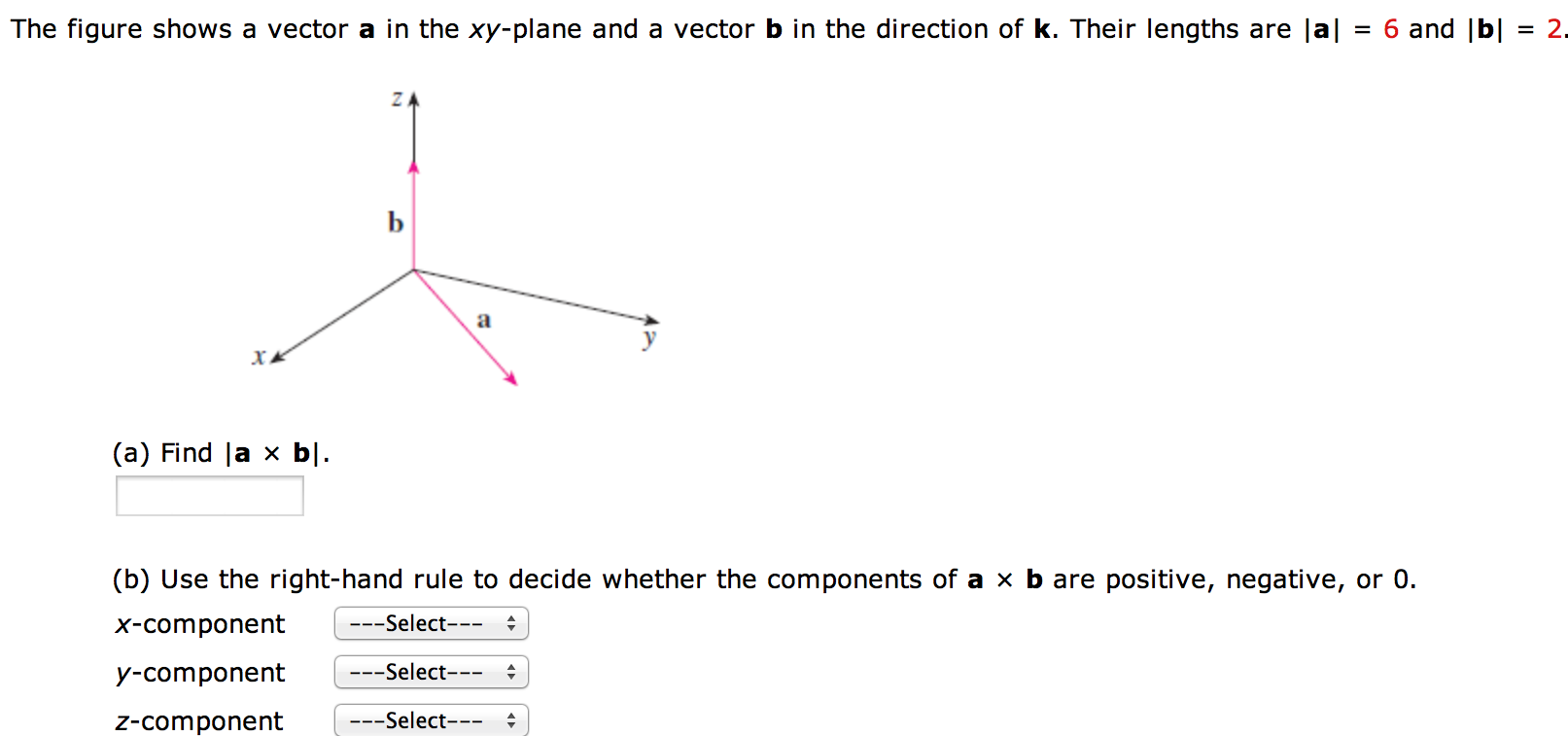 Solved The Figure Shows A Vector A In The Xy Plane And A 6547