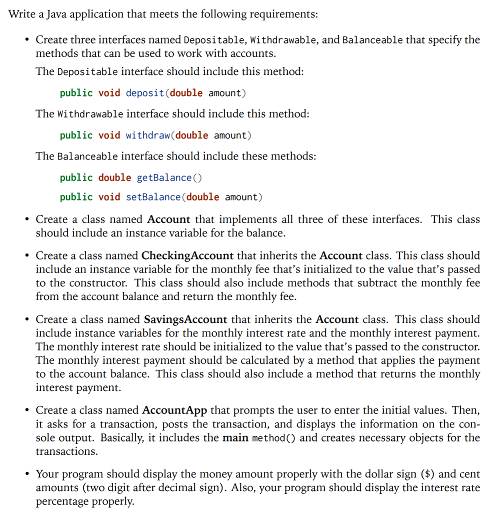 Solved Please help me write this Java program. We are using | Chegg.com