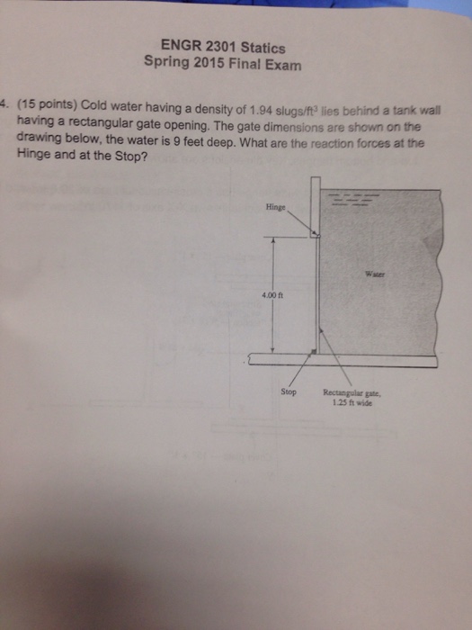 Solved Cold water having a density of 1.94 slugs/ft^3 lies