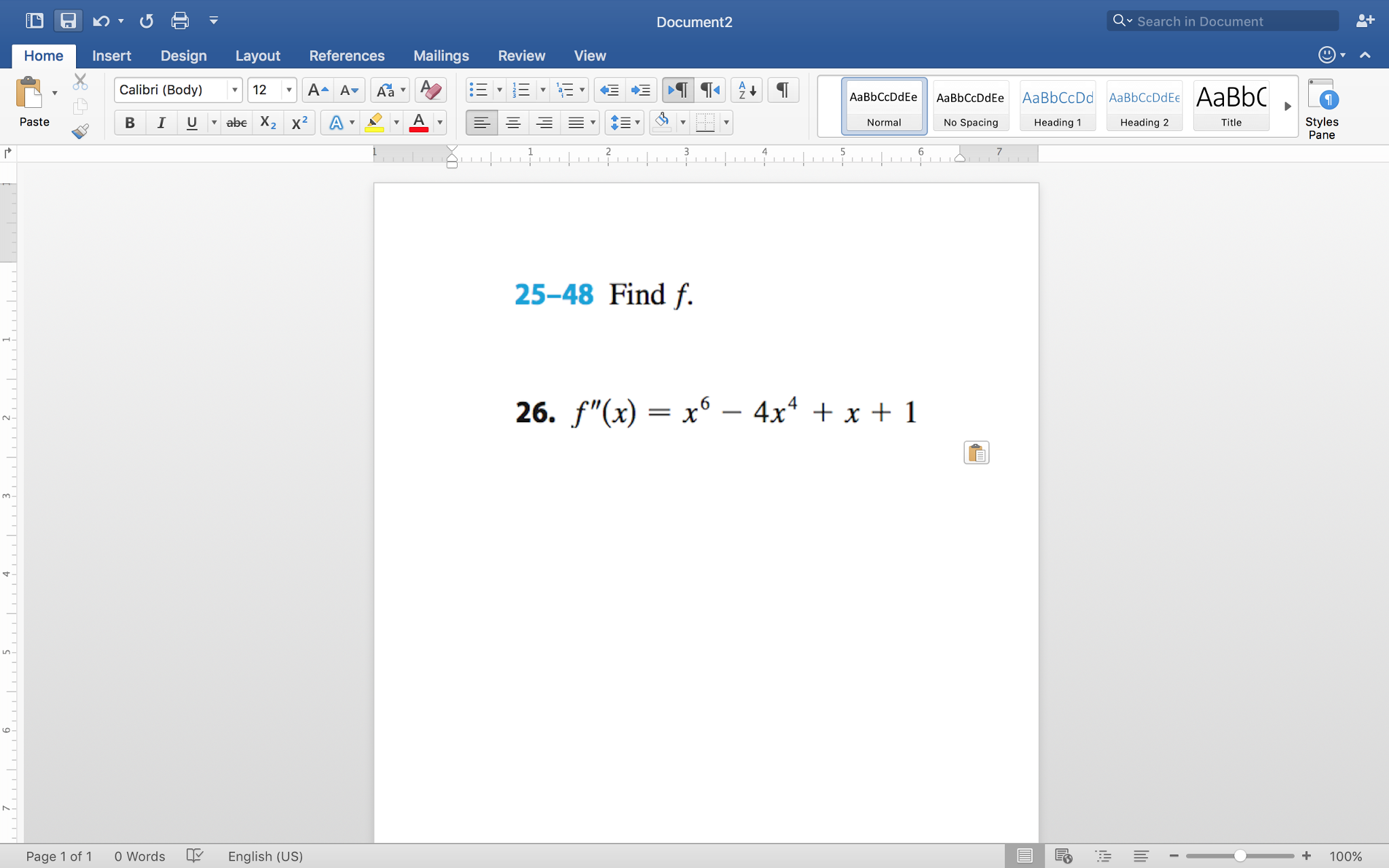 Solved Find f. f"(x) = x^6 4x^4 + x + 1