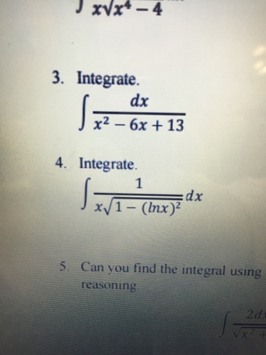 integrate dx x 2 6x 13