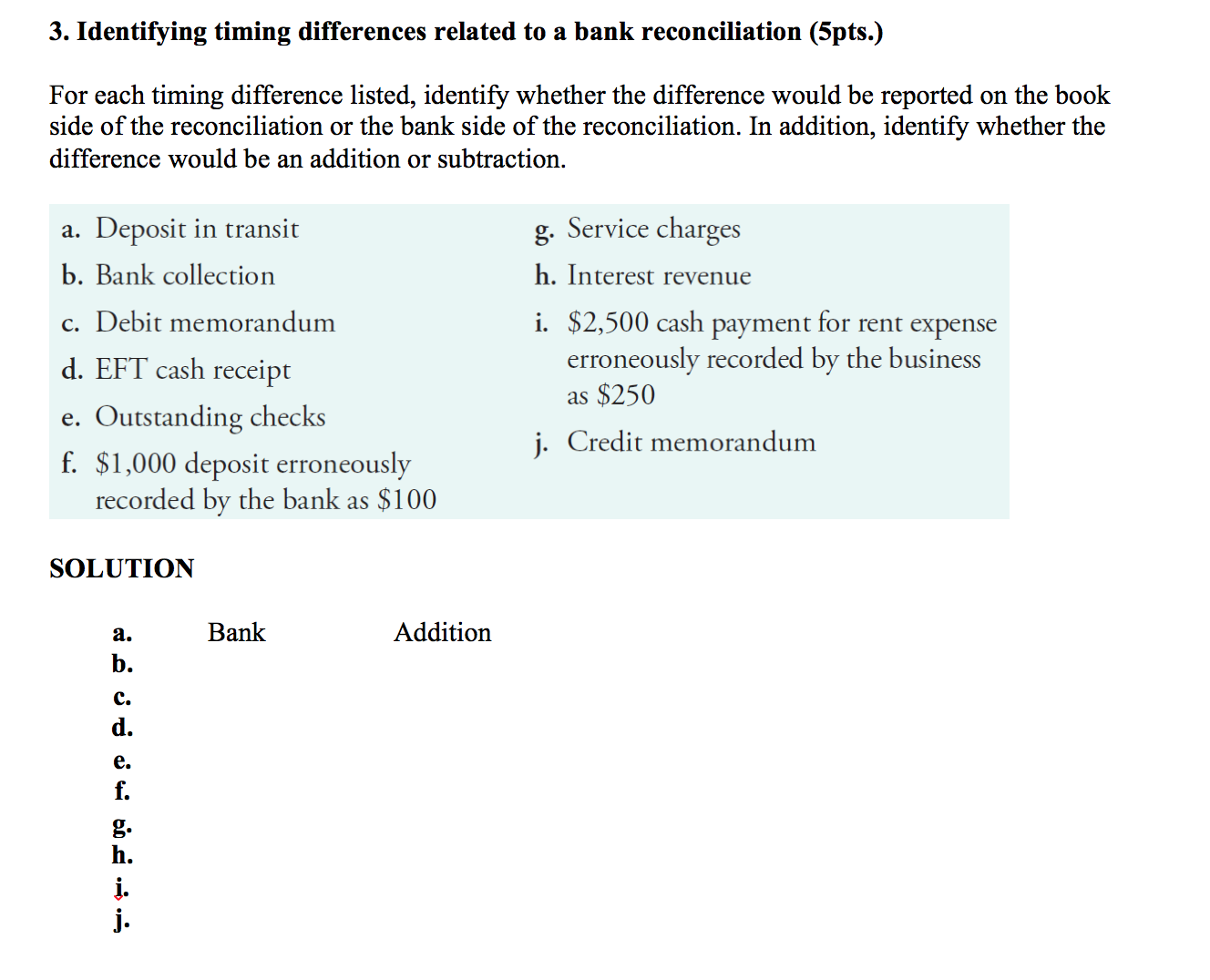 Solved Identifying timing differences related to a bank