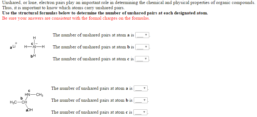Solved Unshared, Or Lone, Electron Pairs Play An Important | Chegg.com