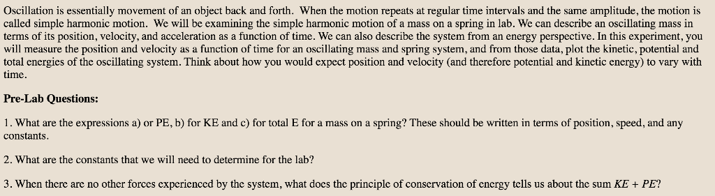 Solved Oscillation Is Essentially Movement Of An Object Back Chegg