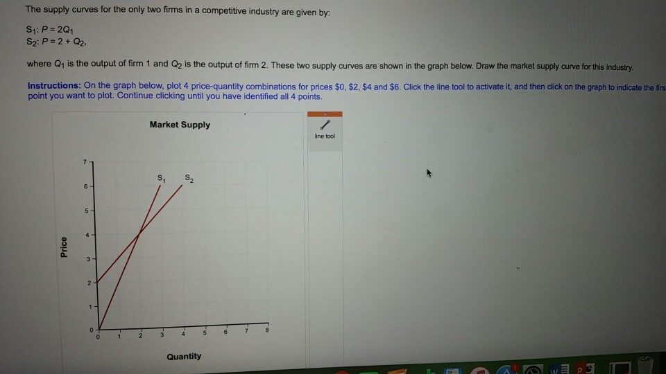 Solved The supply curves for the only two firms in a | Chegg.com