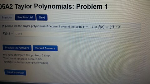 find the taylor polynomial of degree 3 around the point of