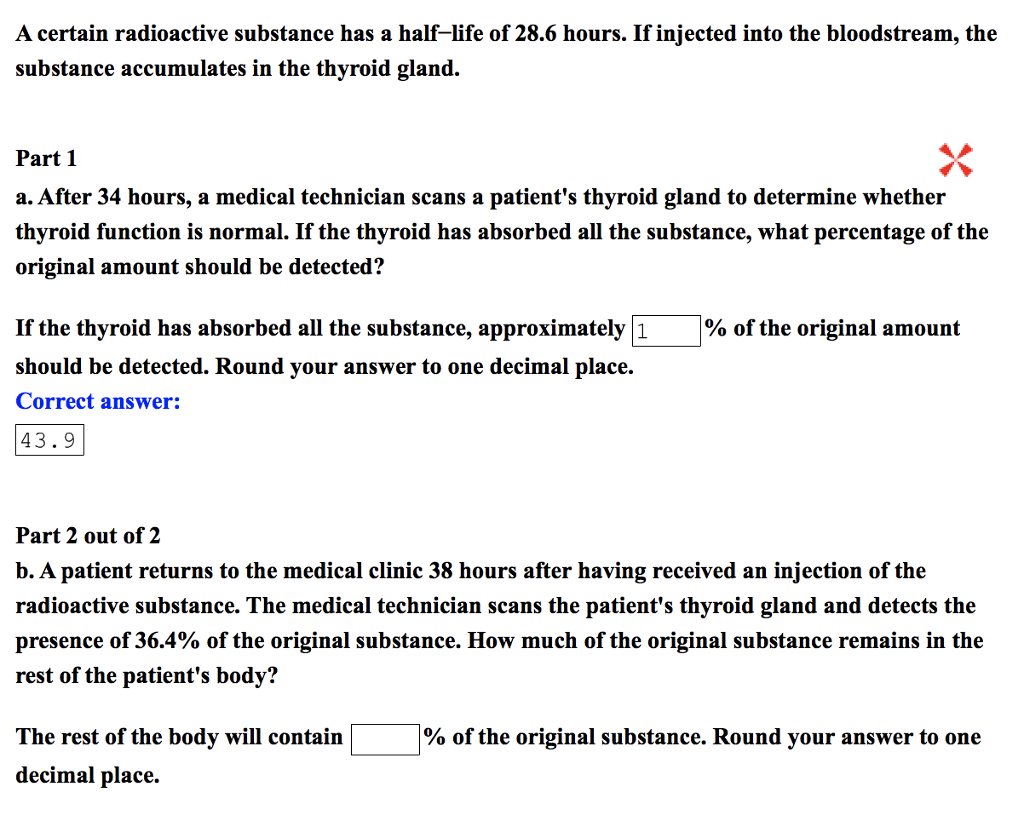 solved-a-certain-radioactive-substance-has-a-half-life-of-chegg