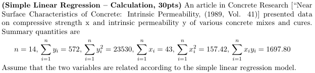 estimate simple linear regression equation solver