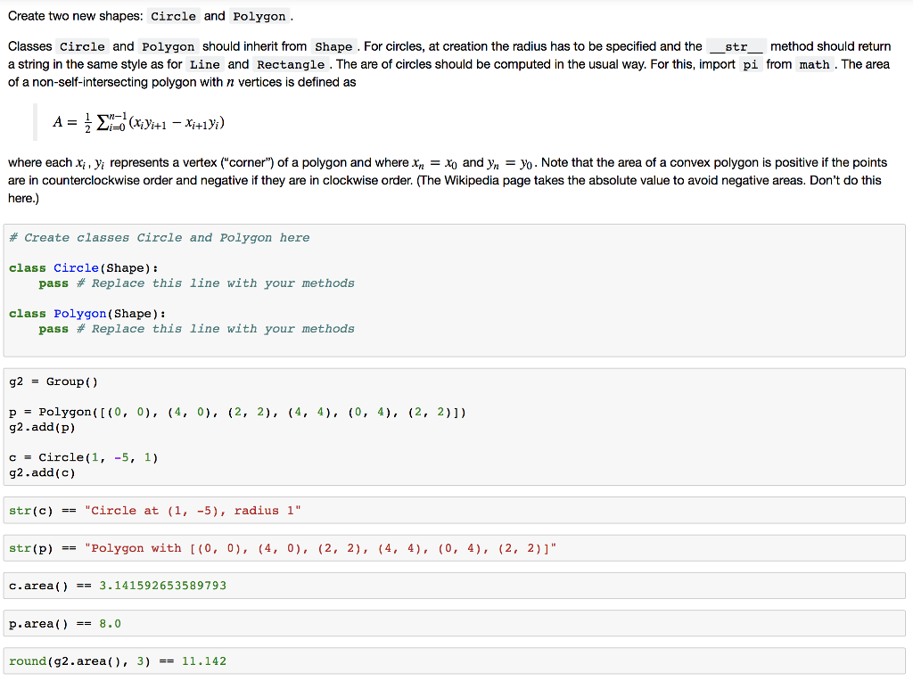 Solved Question 1a: Extending Geometric Shapes (2 points) | Chegg.com