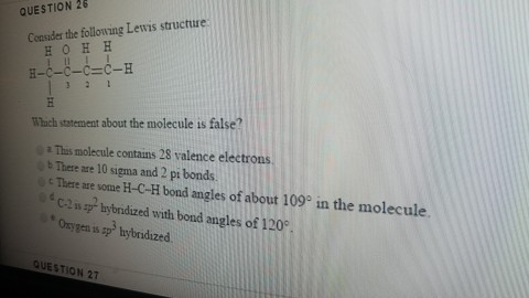 Solved Consider the following Lewis structure: Which | Chegg.com