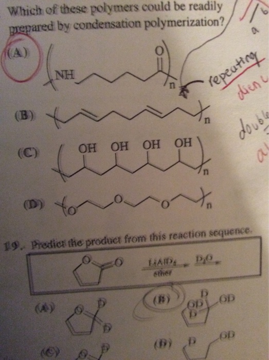 Solved: Write The Monomers Used To Make Each Of The Polyme... | Chegg.com
