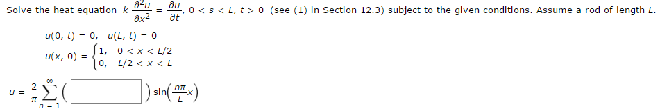 Solved Solve the heat equation k delta^2u/deltax^2=delta | Chegg.com