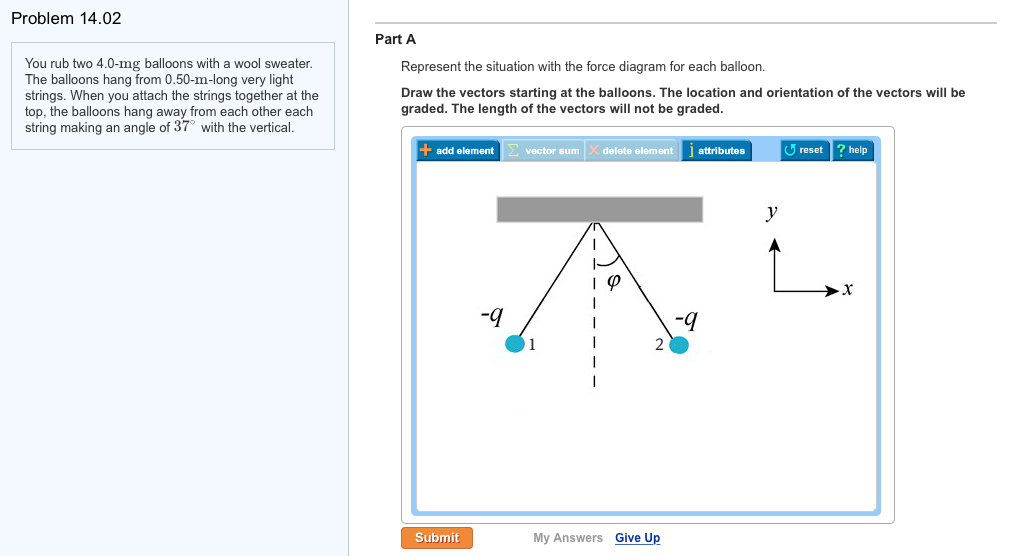 Solved You rub two 4.0mg balloons with a wool sweater. The