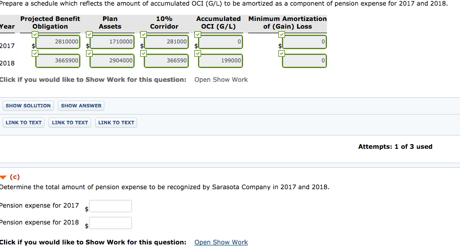 Solved Sarasota Company sponsors a defined benefit pension | Chegg.com
