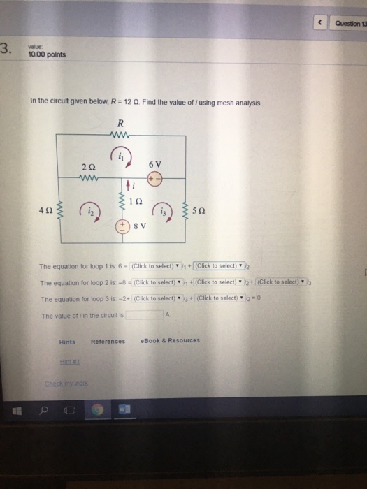 Solved In the circuit given below, R = 12 Ohm. Find the | Chegg.com