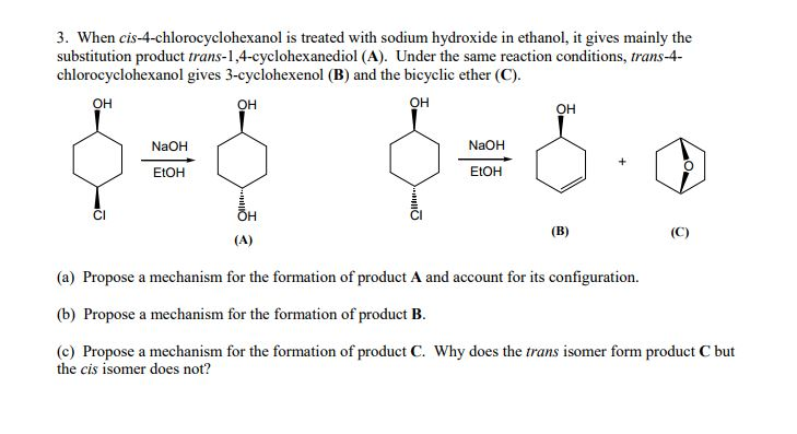 Solved 3. When Cis-4-chlorocyclohexanol Is Treated With | Chegg.com