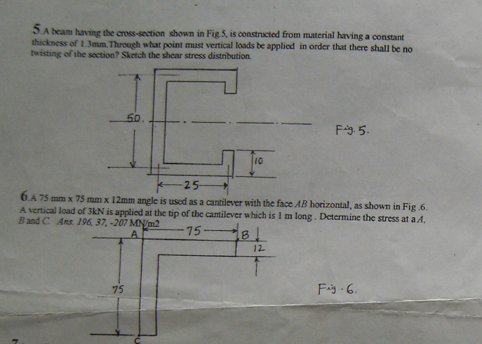 Solved A beam having the cross-section shown in Fig.5. is | Chegg.com