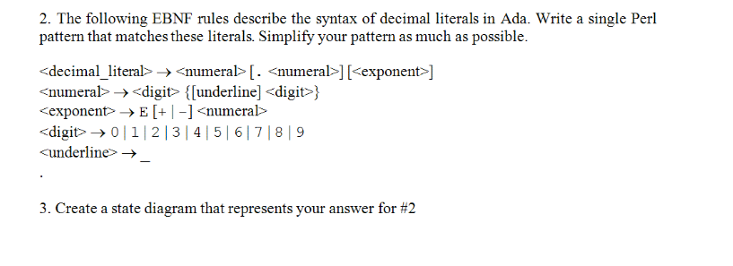 Solved 2. The following EBNF rules describe the syntax of | Chegg.com