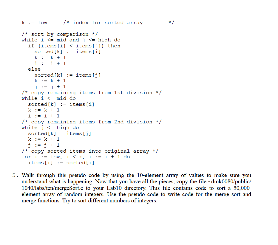 Lab 10 Recursion And The Divide And Conquer Chegg Lab 10 Recursion And The Divide And Conquer Chegg