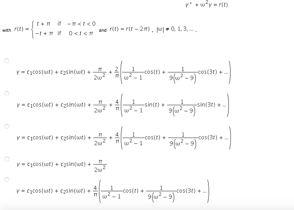 Solved with r(t)= and r(t) = r(t-2T) , 0, 1, 3, . 1+π if 0 | Chegg.com