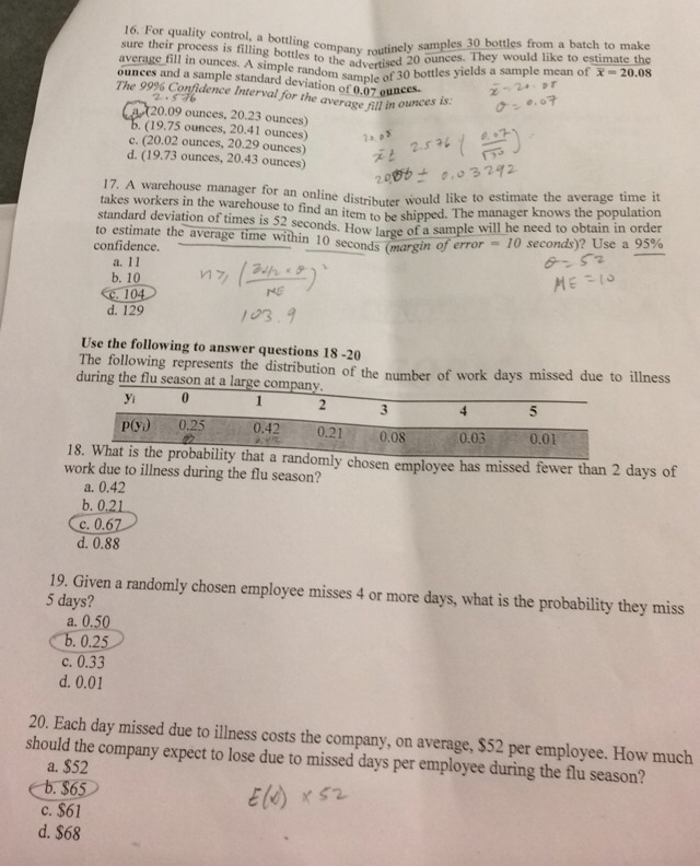 Solved 16. For Quality Control, A Bottling Company Routinely 