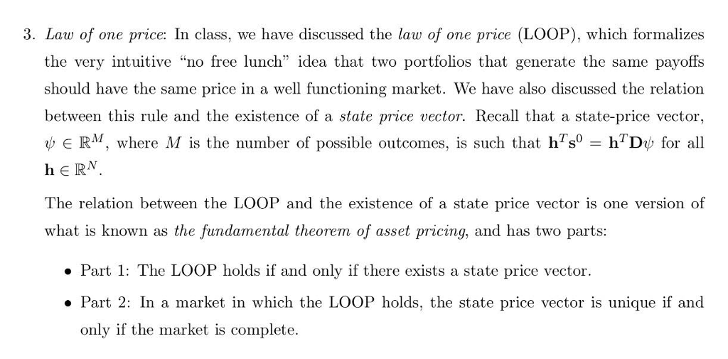 Solved 3 Law Of One Price In Class We Have Discussed The Chegg Solved 3 Law Of One Price In Class We Have Discussed The Chegg