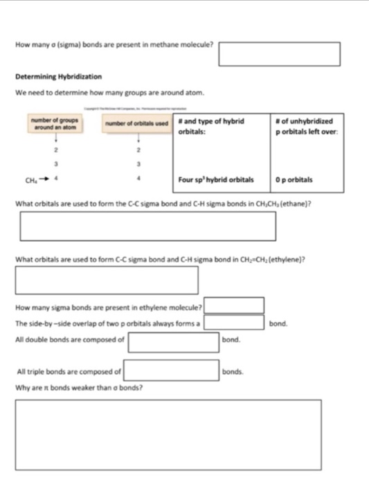 Solved How many sigma (sigma) bonds are present in methane | Chegg.com