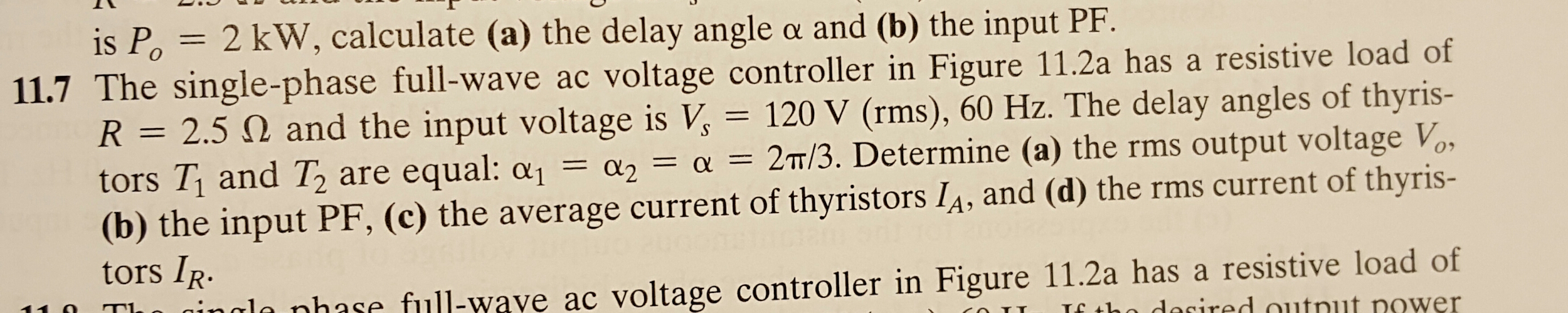 Solved The single-phase full-wave ac voltage controller in | Chegg.com